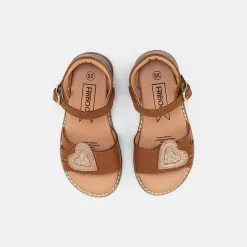 Friboo LEATHER SANDALS - Riemensandalette - Cognac, Kinder -Friboo Verkäufe 008597fadddd40af9c9bbd8f4d091ce7