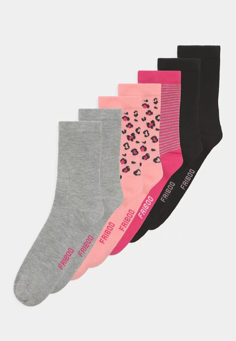 Friboo 7 PACK - Socken - Black/grey/pink, Kinder 3 Friboo 7 PACK - Socken - Black/grey/pink, Kinder