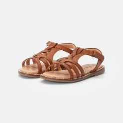 Friboo LEATHER SANDALS - Riemensandalette - Cognac, Kinder -Friboo Verkäufe 269d792bba234a7c89ca146255e3a71c