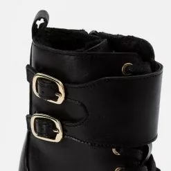 Friboo LEATHER BOOTIES - Schnürstiefelette - Black, Kinder -Friboo Verkäufe 2f104e8ce52944339ffe9342edcc6d7d