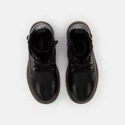 Friboo LEATHER BOOTIES - Schnürstiefelette - Black, Kinder -Friboo Verkäufe 3f2440177baf465c8d31d1436a3f74f3