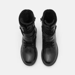 Friboo LEATHER - Schnürstiefel - Black, Kinder -Friboo Verkäufe 42607aee1a864639871e8a19bf99c9c2