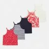 Friboo STRAPPY VEST 5 PACK - Top - Multi-coloured/ Red/ White, Kinder -Friboo Verkäufe dcf102e734f842e696e5412b106e7167