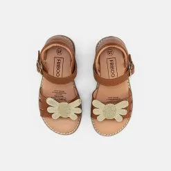 Friboo LEATHER SANDALS - Riemensandalette - Gold/cognac, Kinder -Friboo Verkäufe f3d6f194ddde43f89bbd13de72aa14a1